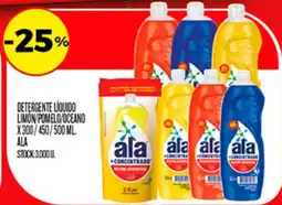 Supermercados DIA Ala detergente líquido limon pomelo oceano oferta