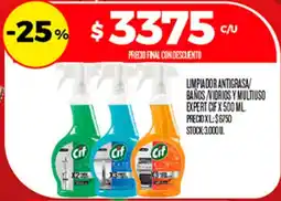 Supermercados DIA Cif limpiador antigrasa baños vidrios y multiuso expert oferta