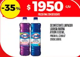 Supermercados DIA Ayudin desinfectante limpiador lavanda/marina oferta