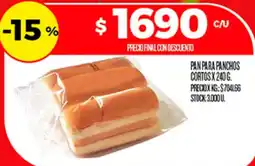 Supermercados DIA Pan para panchos cortos oferta