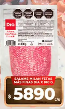 Supermercados DIA Dia salame tipo milan fetas oferta