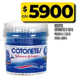 Supermercados DIA Johnson & Johnson cotonetes oferta