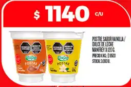 Supermercados DIA Manfrey postre sabor vainilla / dulce de leche oferta
