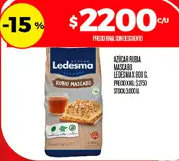 Supermercados DIA Ledesma azúcar rubia mascabo oferta