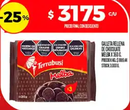 Supermercados DIA Terrabusi galleta rellena de chocolate melba oferta