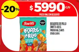 Supermercados DIA Swift bocaditos de pollo oferta