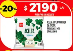 Supermercados DIA Dia acelga supercongelada oferta