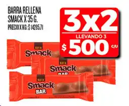 Supermercados DIA Smack barra rellena oferta