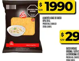 Supermercados DIA Opi alimento a base de queso oferta