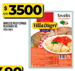 Supermercados DIA Villa d'agri ravioles pollo y espinaca oferta