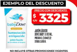 Supermercados DIA Baby dove jabón líquido oferta