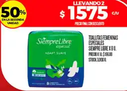 Supermercados DIA Siempre Libre toallitas femeninas especiales oferta