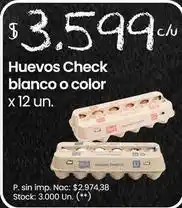 Changomas Huevos check blanco o color oferta