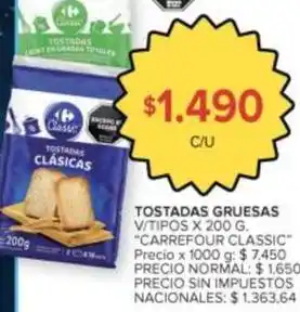 Carrefour - tostadas gruesas