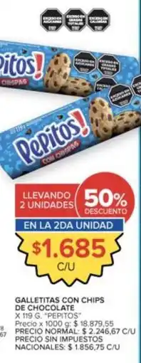 Carrefour Market Pepitos - galletitas con chips de chocolate oferta