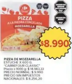 Carrefour Market Pizza a la piedra congelada mozzarella oferta