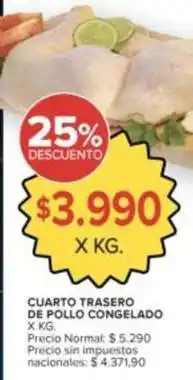 Carrefour Market Cuarto trasero de pollo congelado oferta