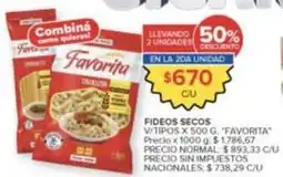 Carrefour Market Favorita - fideos secos oferta