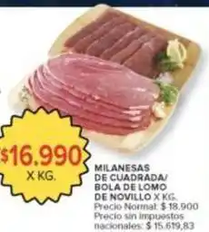 Carrefour Market Milanesas de cuadrada/bola de lomo de novillo oferta