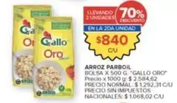 Carrefour Market Gallo oro - arroz parboil bolsa oferta