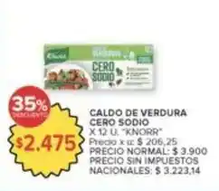 Carrefour Market Knorr - caldo de verdura cero sodio oferta