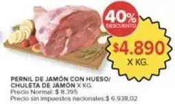 Carrefour Market Pernil de jamón con hueso/ chuleta de jamón oferta