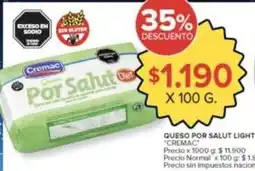 Carrefour Market Cremac - queso por salut light oferta