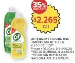 Carrefour Market Cif - detergente bioactive limón/lima botella oferta