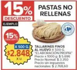 Carrefour Market Carrefour - pastas no rellenas oferta