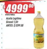 Supermercados Comodin Legítimo - aceite de girasol oferta