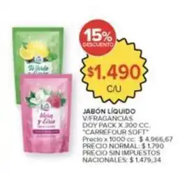 Carrefour Market Jabón líquido v/fragancias oferta