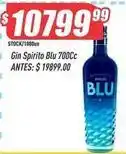 Supermercados Comodin Spirito - gin blu 700cc oferta