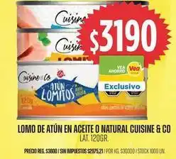 Cuisine - lomo de atún en aceite o natural