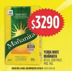 Supermercados Vea Mañanita - yerba mate 4flex, con palo oferta