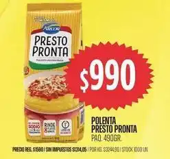 Supermercados Vea Arcor - polenta presto pronta oferta