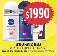 Supermercados Vea Nivea - desodorantes oferta