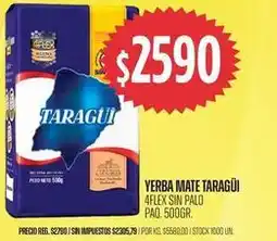 Supermercados Vea Taraguí - yerba mate 4flex sin palo oferta