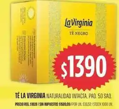 Supermercados Vea La virginia - té negro oferta