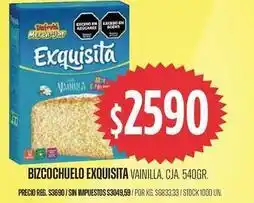 Supermercados Vea Exquisita - bizcochuelo oferta