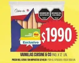 Supermercados Vea Vainillas oferta