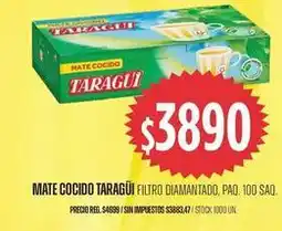 Supermercados Vea Taraguí - mate cocido filtro diamantado, paq. 100 saq oferta