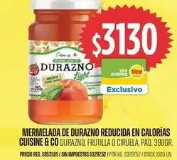 Supermercados Vea Vea - mermelada reducida en calorias durazno, frutilla o ciruela oferta