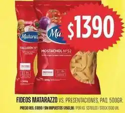 Supermercados Vea Matarazzo - tallarin n°5 / mostachol n°52 oferta