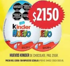 Supermercados Vea Kinder - huevos de chocolate oferta