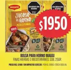 Supermercados Vea Maggi - bolsa para horno oferta
