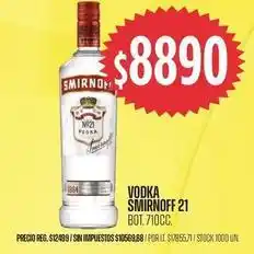 Supermercados Vea Smirnoff - vodka 21 bot. 710cc oferta
