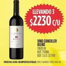 Supermercados Vea Canciller - vino caniller blend tinto iii oferta