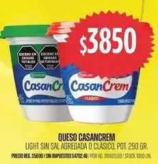 Supermercados Vea Casancrem - queso casancrem light sin sal agregada o clásico oferta