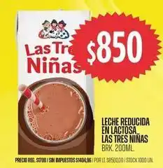 Supermercados Vea Las tres niñas - leche reducida en lactosa oferta