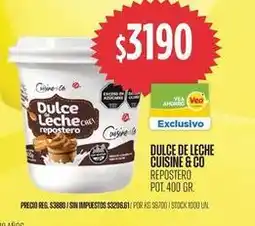 Supermercados Vea Cuisine - dulce de leche repostero oferta